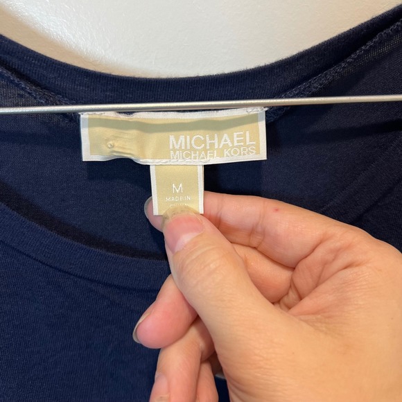 MICHAEL KORS Navy Blue Sleeveless‎ Layered Tank Top M - Picture 2 of 7